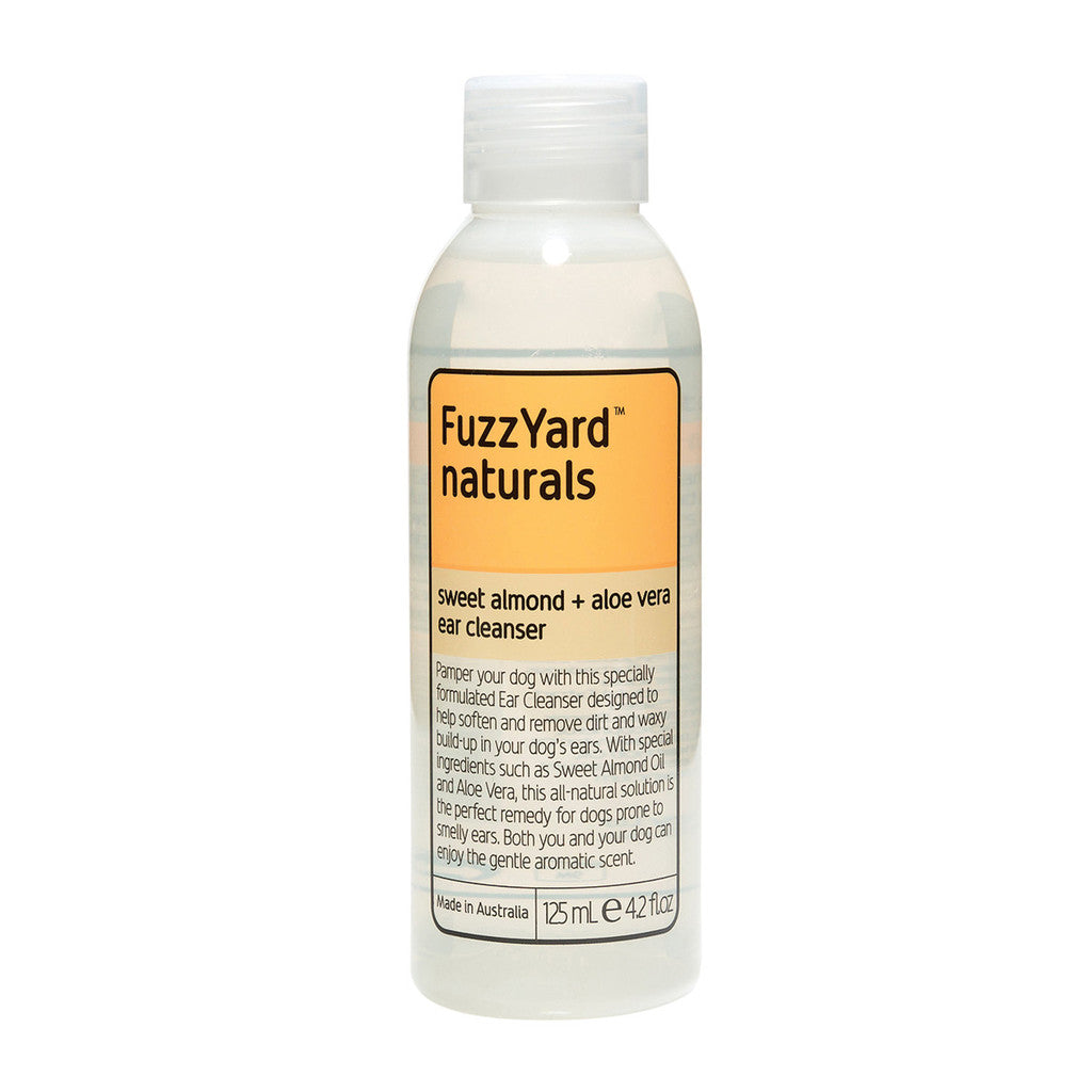 FuzzYard Sweet Almond and Aloe Vera Ear Cleanser for Dogs 125ml - Kohepets