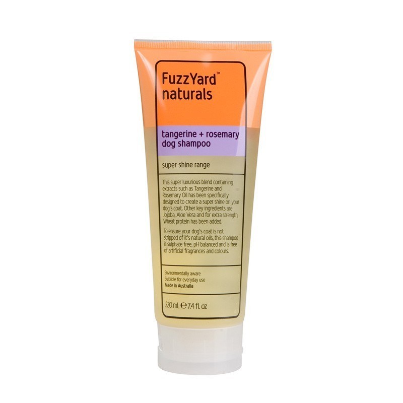 FuzzYard Tangerine and Rosemary Super Shine Shampoo for Dogs 220ml - Kohepets