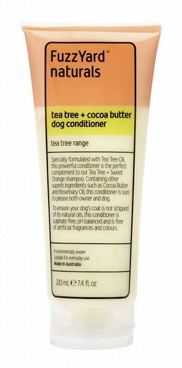 FuzzYard Tea Tree and Cocoa Butter Conditioner for Dogs 220ml - Kohepets