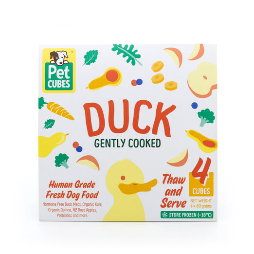 PetCubes Complete Duck Gently Cooked Frozen Dog Food 2.25kg - Kohepets