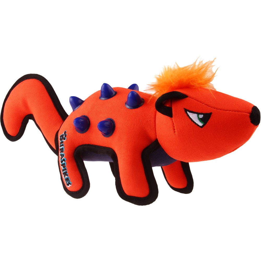 KOHE-VERSARY 10% OFF: GiGwi Duraspikes Extra Durable Plush Dog Toy (Orange Coon)