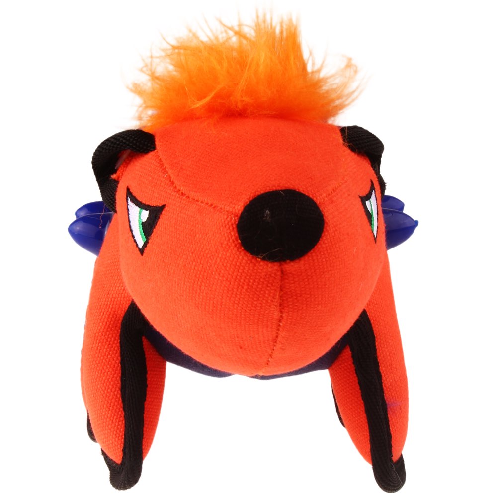 KOHE-VERSARY 10% OFF: GiGwi Duraspikes Extra Durable Plush Dog Toy (Orange Coon)