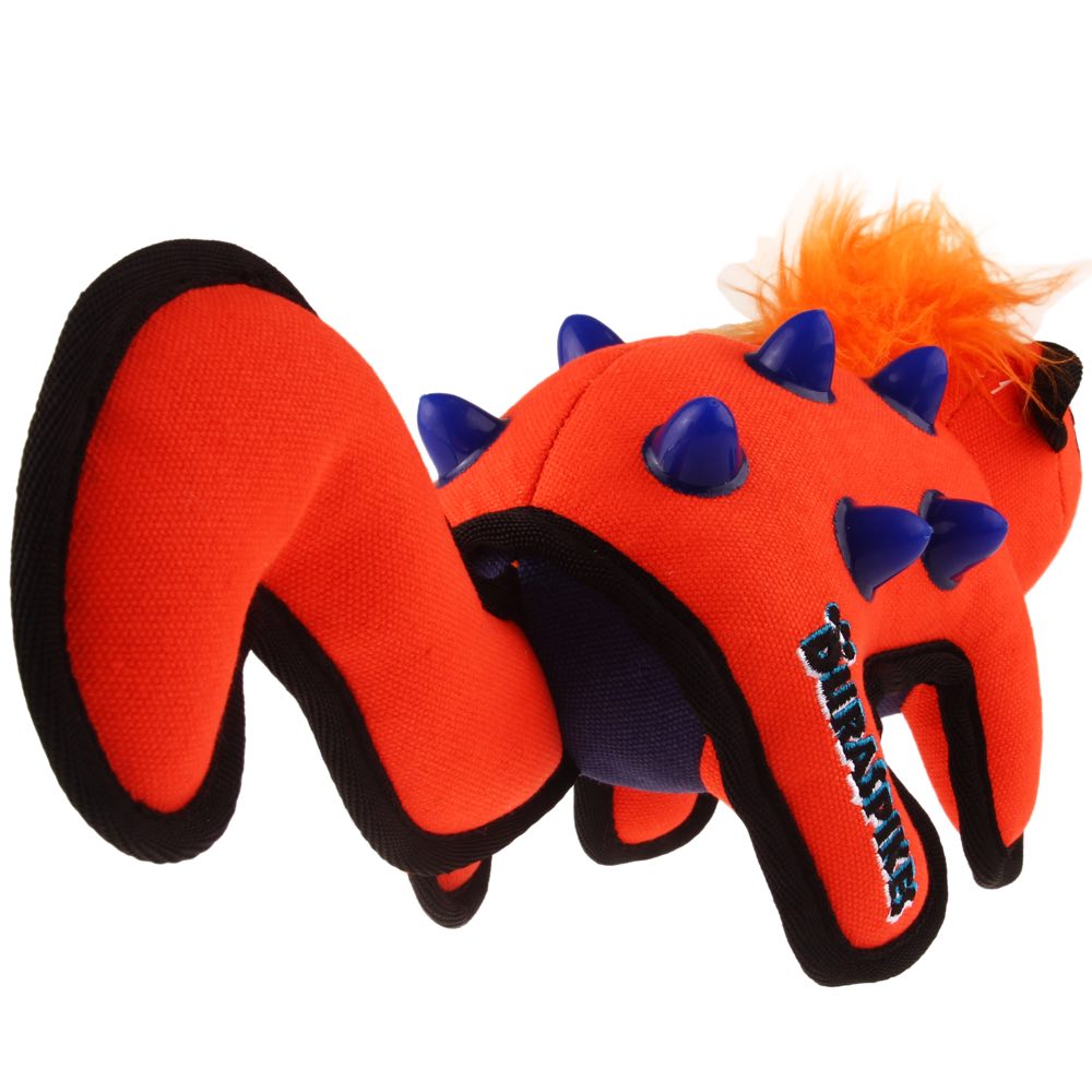 KOHE-VERSARY 10% OFF: GiGwi Duraspikes Extra Durable Plush Dog Toy (Orange Coon)