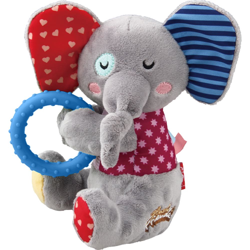 KOHE-VERSARY 10% OFF: GiGwi Plush Friendz Crinkly TPR Ring Dog Toy (Elephant)