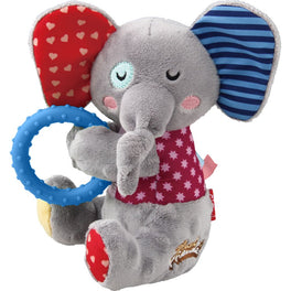 GiGwi Plush Friendz Crinkly TPR Ring Dog Toy (Elephant) - Kohepets