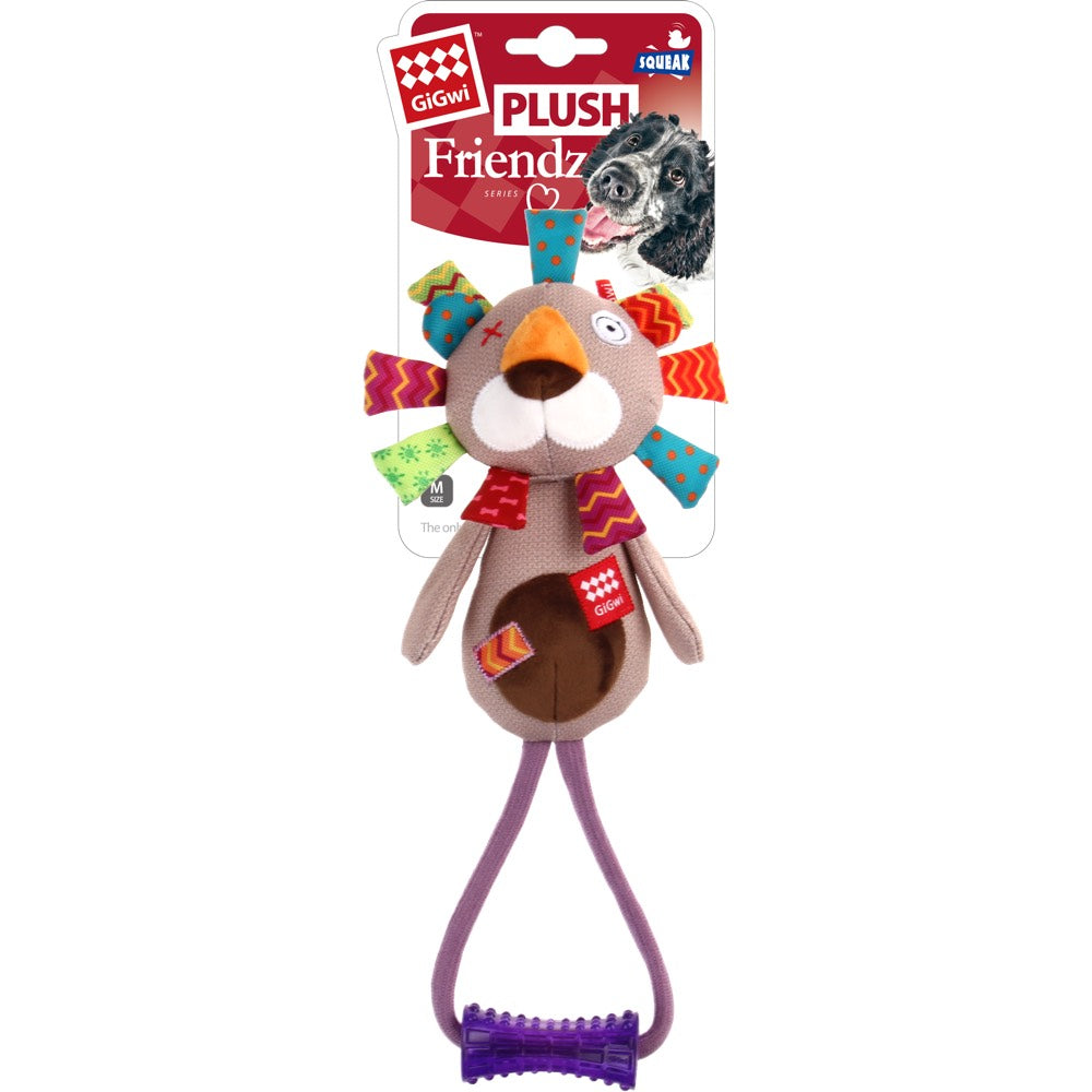 KOHE-VERSARY 10% OFF: GiGwi Plush Friendz TPR Johnny Stick Dog Toy (Lion)