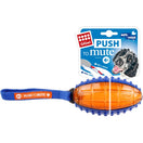 GiGwi Push To Mute Rugby Ball Dog Toy (Blue/Orange)