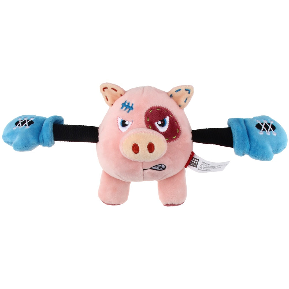 KOHE-VERSARY 10% OFF: GiGwi Rock Zoo Bungee Plush Dog Toy (Pig)