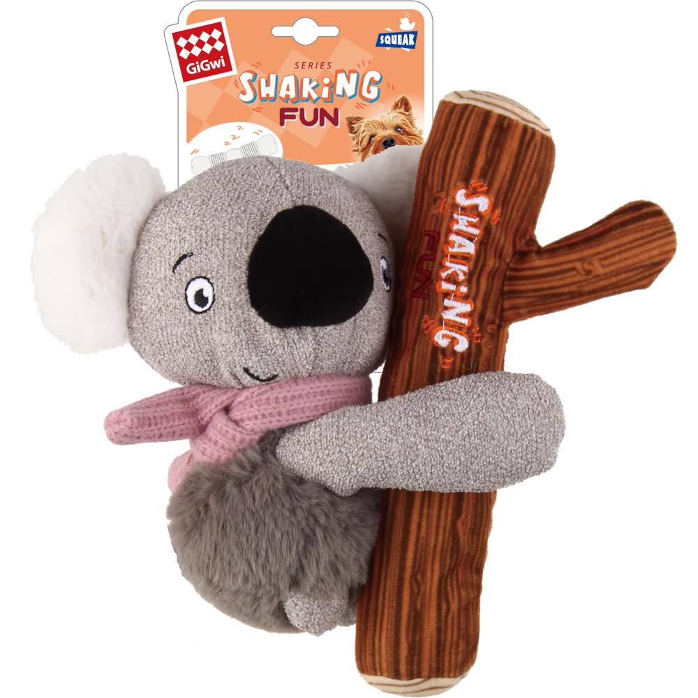 KOHE-VERSARY 10% OFF: GiGwi Shaking Fun 2-In-1 Plush Dog Toy (Koala)