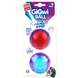 KOHE-VERSARY 10% OFF: GiGwi Squeaky Ball Dog Toys 2-Pack (Medium)
