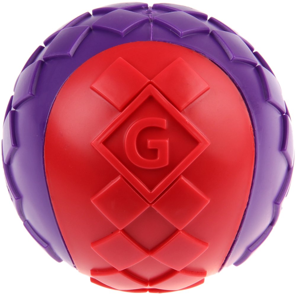 KOHE-VERSARY 10% OFF: GiGwi Squeaky Ball Dog Toy (Red/Purple)