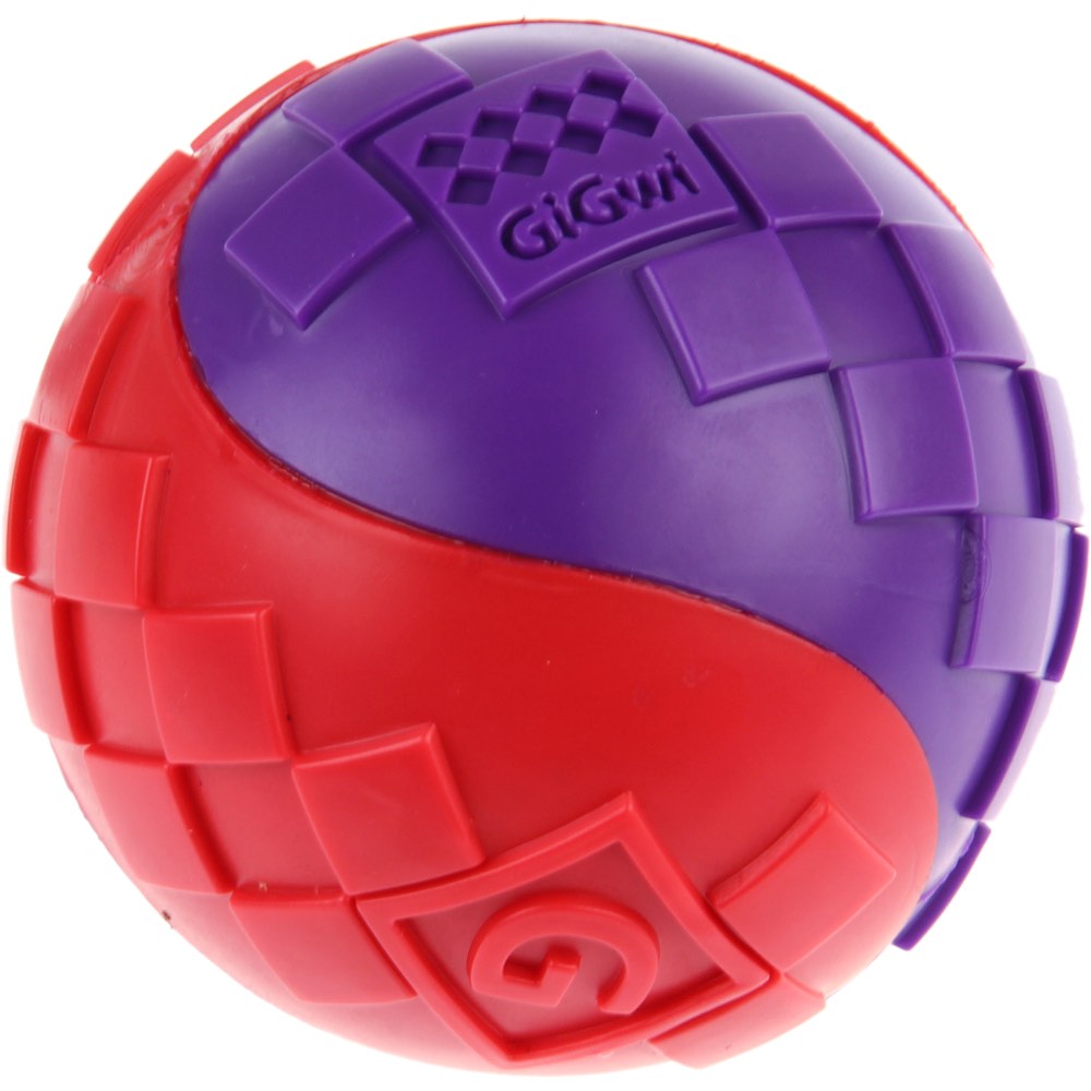 KOHE-VERSARY 10% OFF: GiGwi Squeaky Ball Dog Toy (Red/Purple)