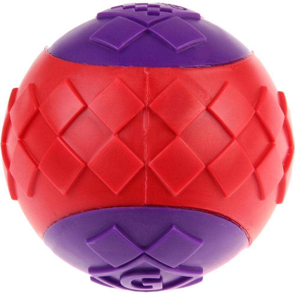 KOHE-VERSARY 10% OFF: GiGwi Squeaky Ball Dog Toy (Red/Purple)