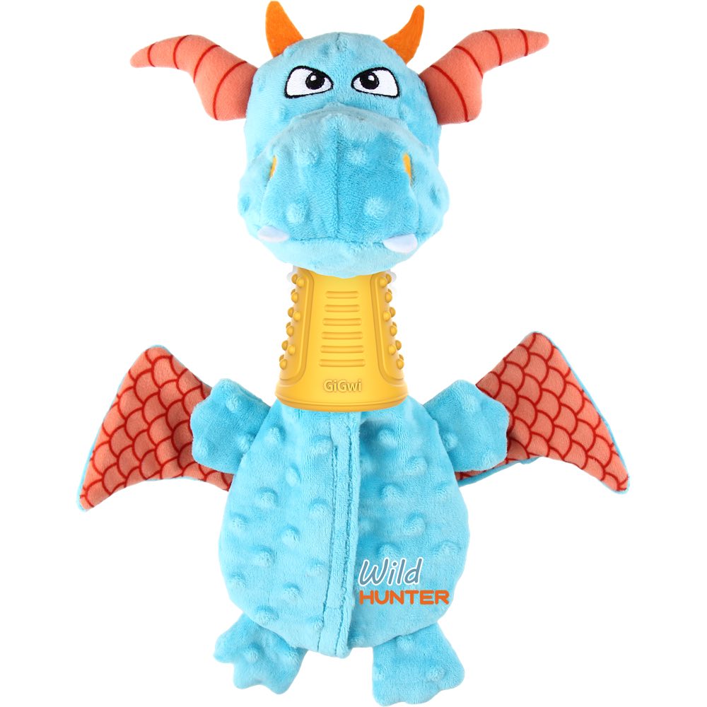 KOHE-VERSARY 10% OFF: GiGwi Wild Hunter Interactive Plush Dog Toy (Dragon)