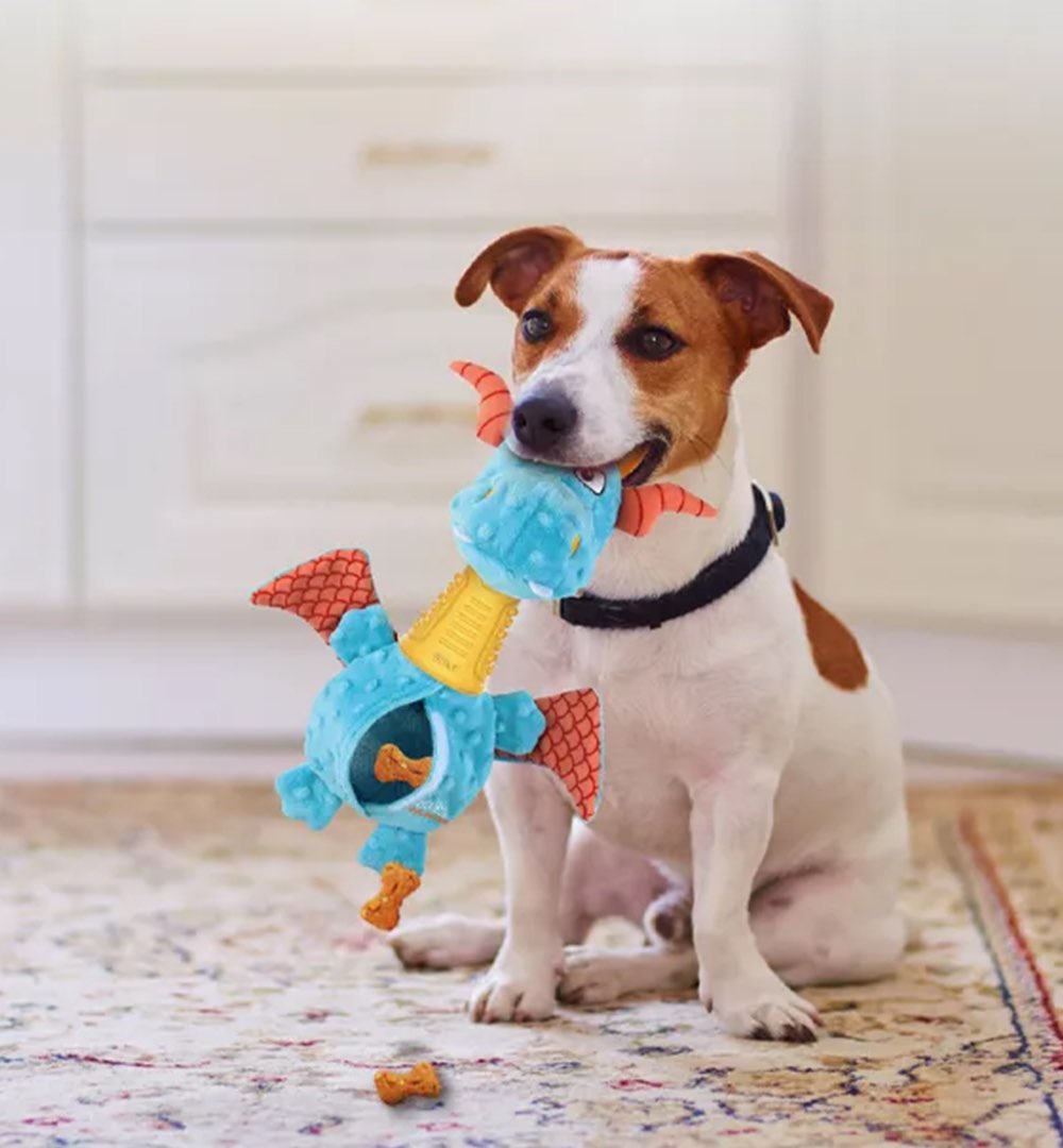 KOHE-VERSARY 10% OFF: GiGwi Wild Hunter Interactive Plush Dog Toy (Dragon)