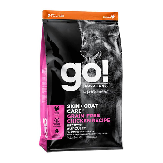 Petcurean GO! Skin + Coat Grain Free Chicken Recipe Dry Dog Food 3.5lb - Kohepets