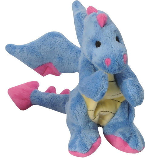 GoDog Periwinkle Dragon Plush Dog Toy - Kohepets