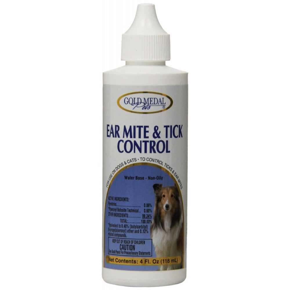 Gold Medal Ear Mite & Tick Control 4oz - Kohepets