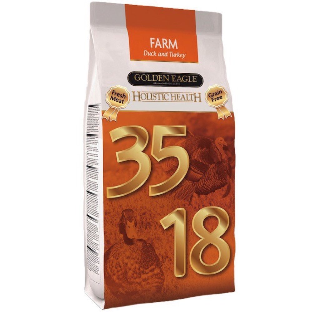 Golden Eagle Holistic Health Grain Free Fresh Meat Farm Formula 35/18 Dry Dog Food 2kg - Kohepets