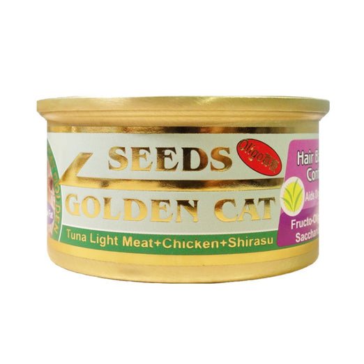 Seeds Golden Cat Tuna Light Meat, Chicken & Shirasu Canned Cat Food 80g - Kohepets