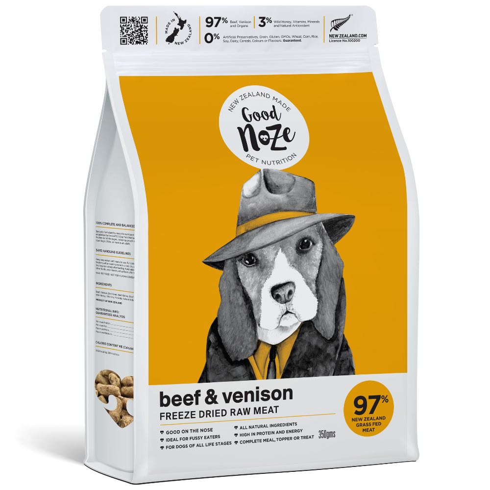 Good Noze NZ Beef & Venison Freeze-Dried Dog Food 350g