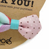 Goood Pet Collars Mighty Angled Bow Handmade Cat Collar - Dots N Waves - Kohepets