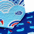 Goood Pet Collars Reversible Scarf Handmade Cat Collar - Blue Ocean - Kohepets