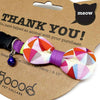 Goood Pet Collars Rounded Bow Handmade Cat Collar - Grapey Charts - Kohepets