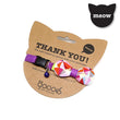 Goood Pet Collars Rounded Bow Handmade Cat Collar - Grapey Charts - Kohepets