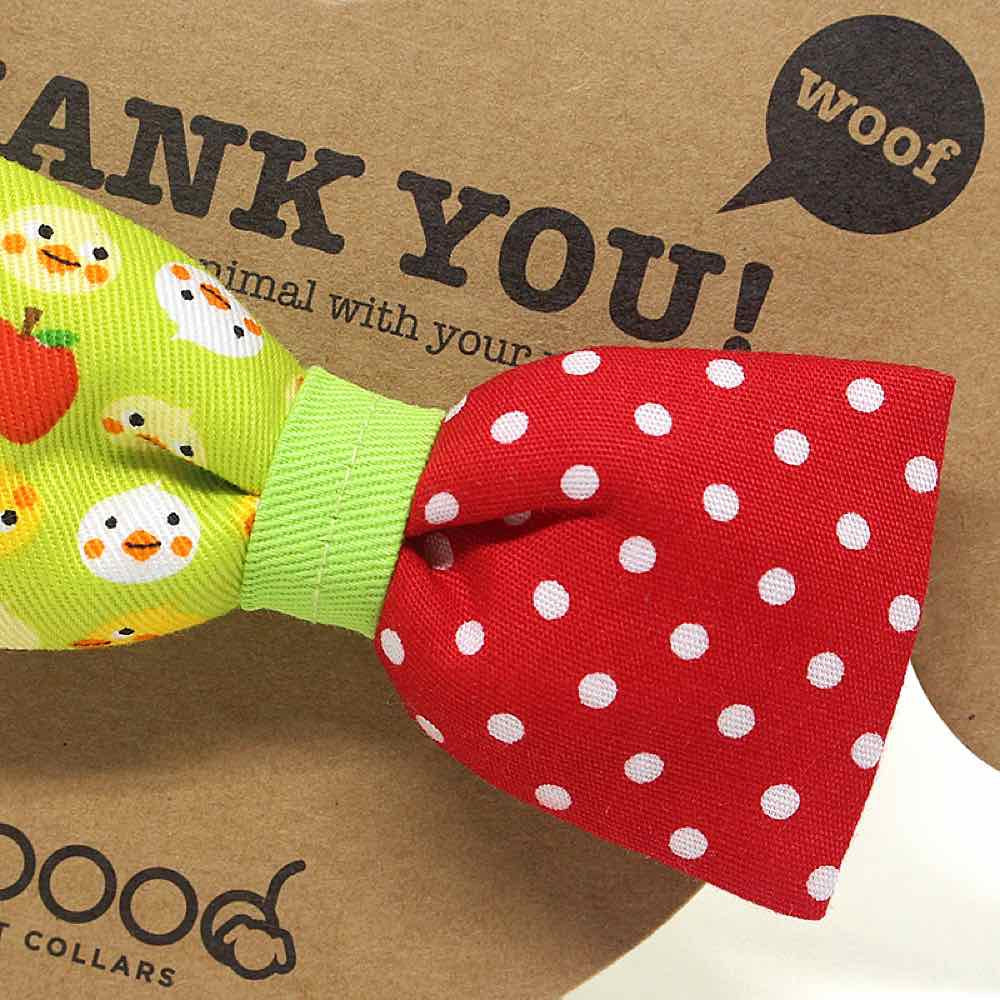 Goood Pet Collars Smarty Bow Handmade Dog Collar - Apple Of My Eyes - Kohepets