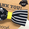 Goood Pet Collars Smarty Bow Handmade Dog Collar - Stripes & Skulls - Kohepets