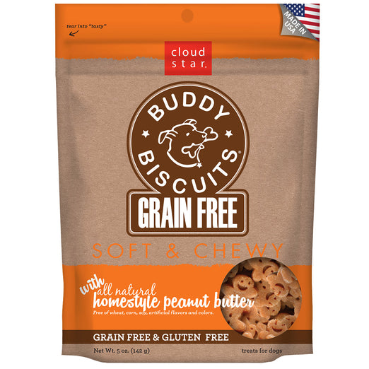 Cloud star Grain Free Soft and Chewy Buddy Biscuits in Homestyle Peanut Butter - Kohepets
