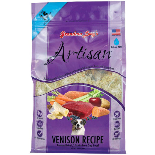 Grandma Lucy's Artisan Venison Freeze-Dried Grain-Free Dog Food 3lb - Kohepets