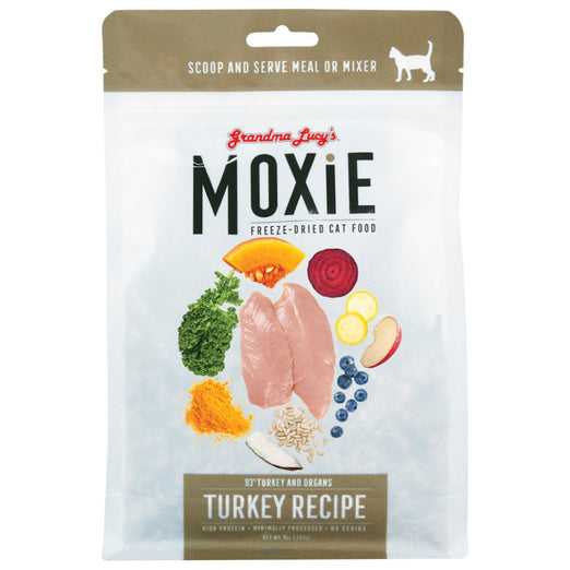 Grandma Lucy’s Moxie Turkey Freeze Dried Cat Food 8oz - Kohepets