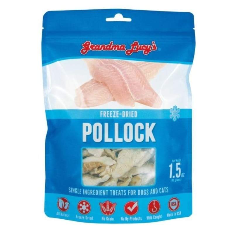 Grandma Lucy's Singles Pollock Freeze-dried Cat & Dog Treats 1.5oz - Kohepets