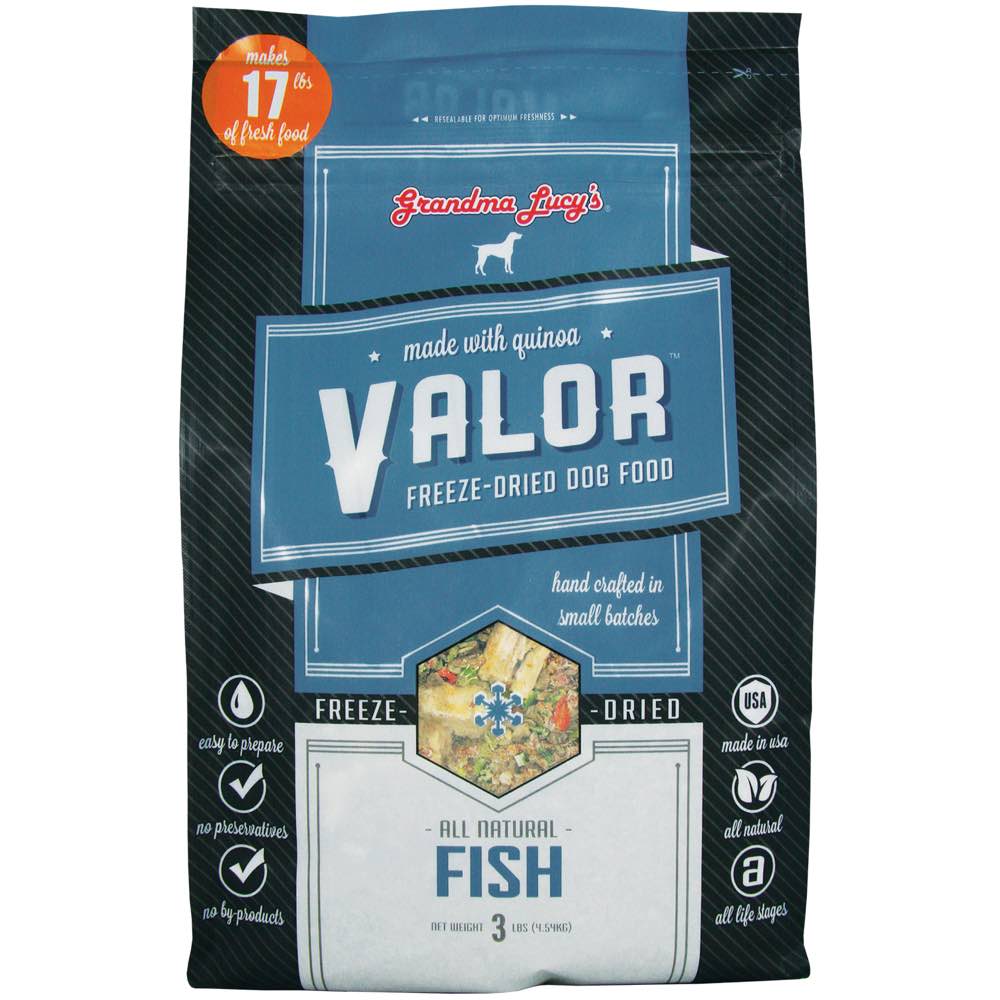 Grandma Lucy's Valor Fish Freeze-Dried Grain-Free Dog Food 3lb - Kohepets