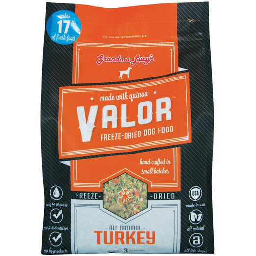 Grandma Lucy's Valor Turkey Freeze-Dried Grain-Free Dog Food 3lb - Kohepets