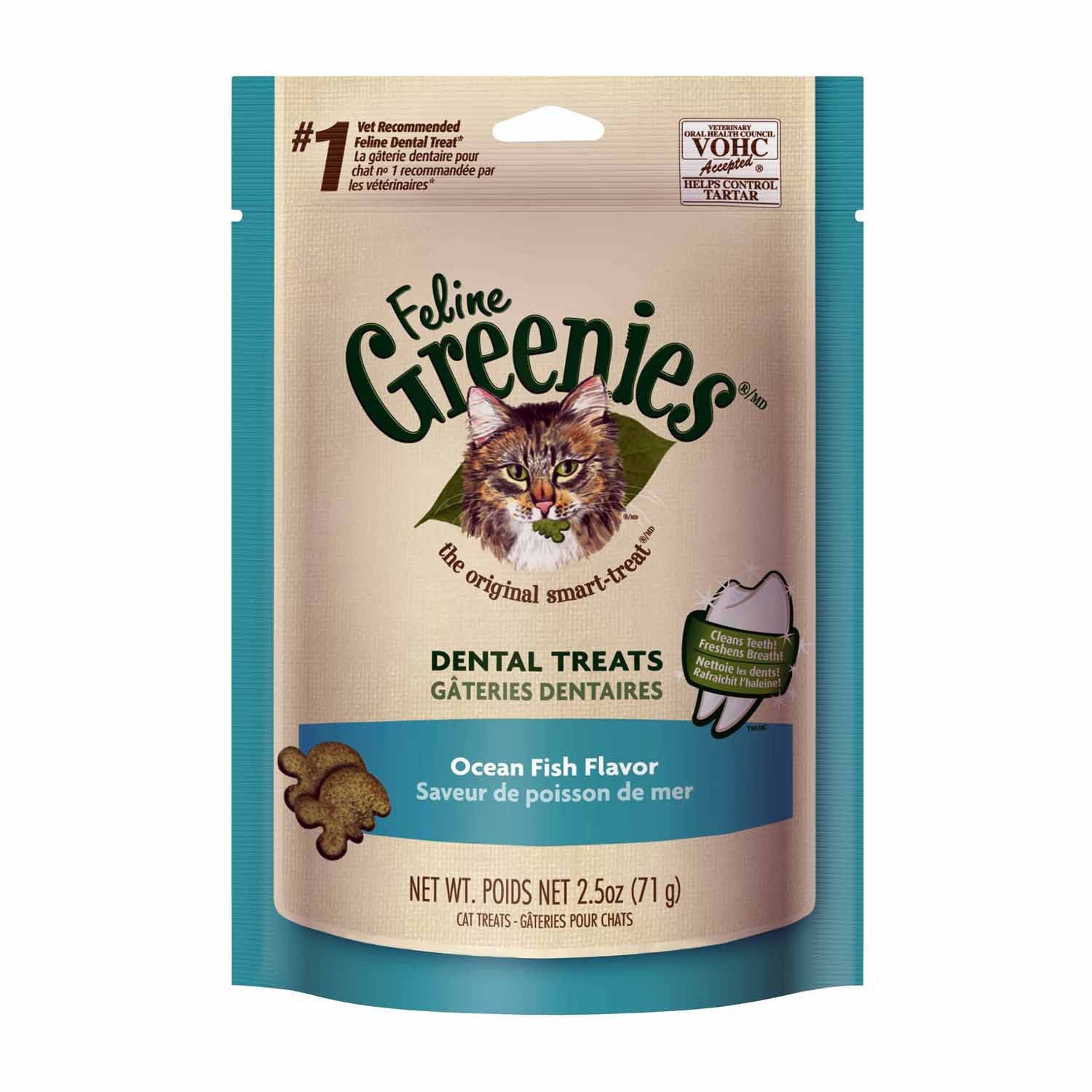 20% OFF: Greenies Ocean Fish Flavor Cat Dental Treats 2.1oz - Kohepets