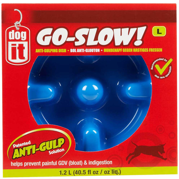 Dogit Go Slow Anti-Gulping Dog Bowl Pink Small
