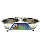 Dogit Stainless Steel Double Dinner Bowl Set For Dogs
