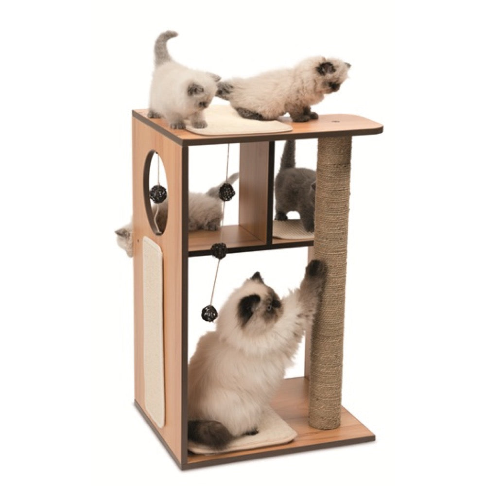 Vesper V-Box In Walnut Large Cat Condo - Kohepets