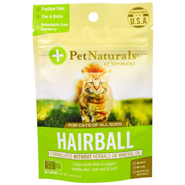 20% OFF: Pet Naturals of Vermont Hairball Supplement Cat Treat 30 Chews - Kohepets