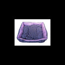 Haobay Purple Plaid Pet Bed
