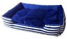 Haobay Blue Stripes Sailor Pet Bed