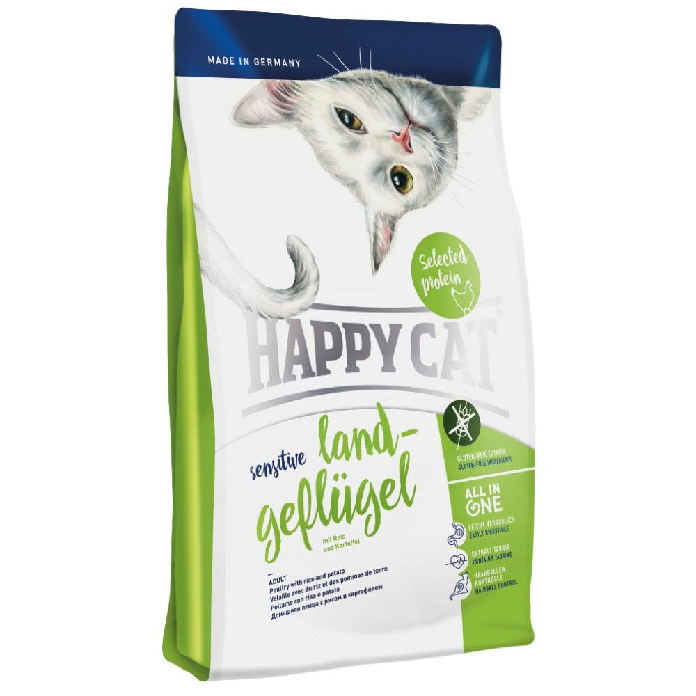 Happy Cat Sensitive Land-Geflugel Organic Poultry Dry Cat Food 1.4kg - Kohepets