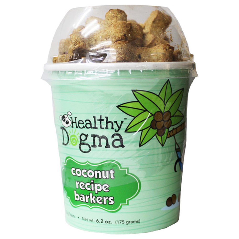 Healthy Dogma Coconut Barkers Natural Grain-Free Dog Treats (Cup) 6.2oz - Kohepets