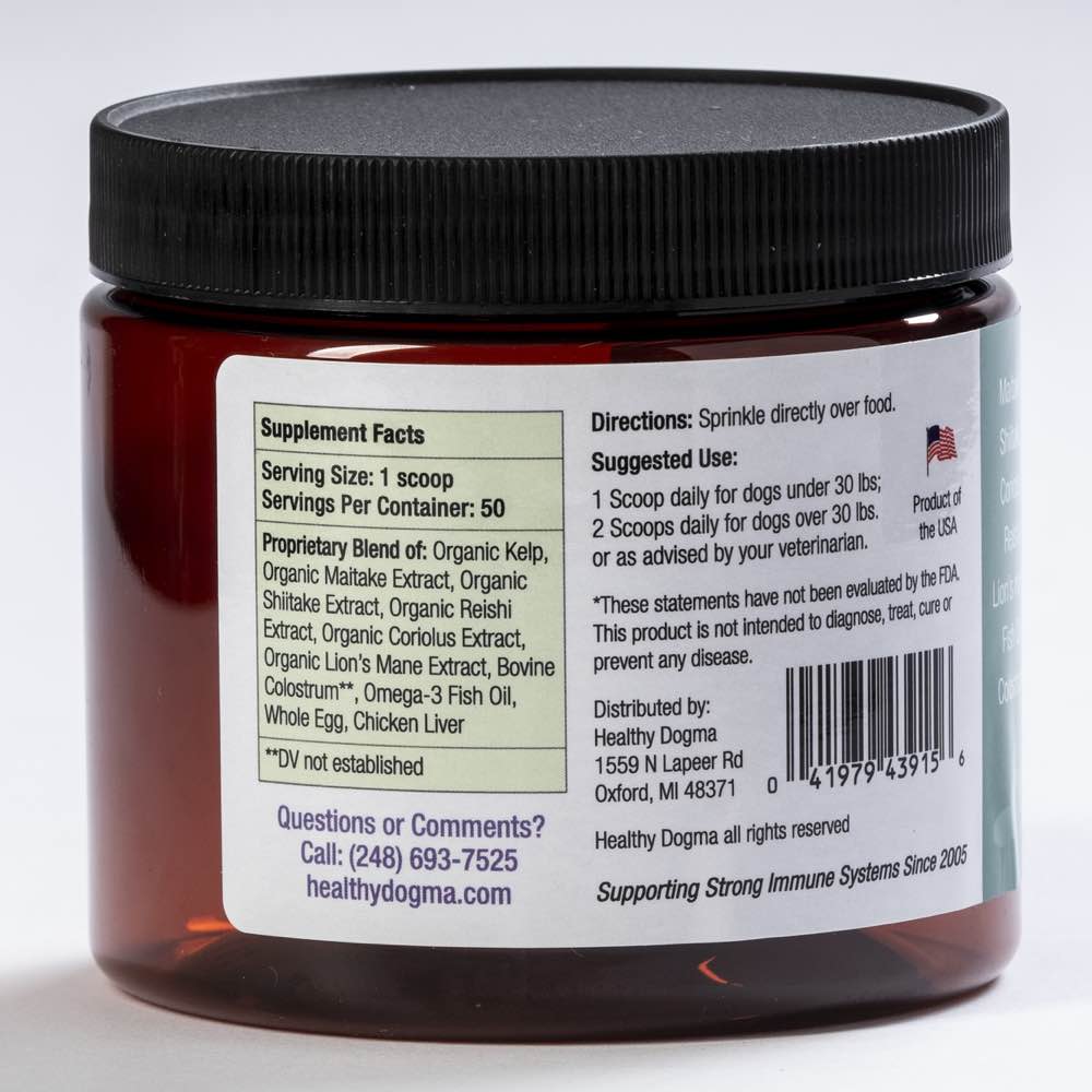 Healthy Dogma K9 Daily Care Immunity Support Dog Supplements 6oz - Kohepets