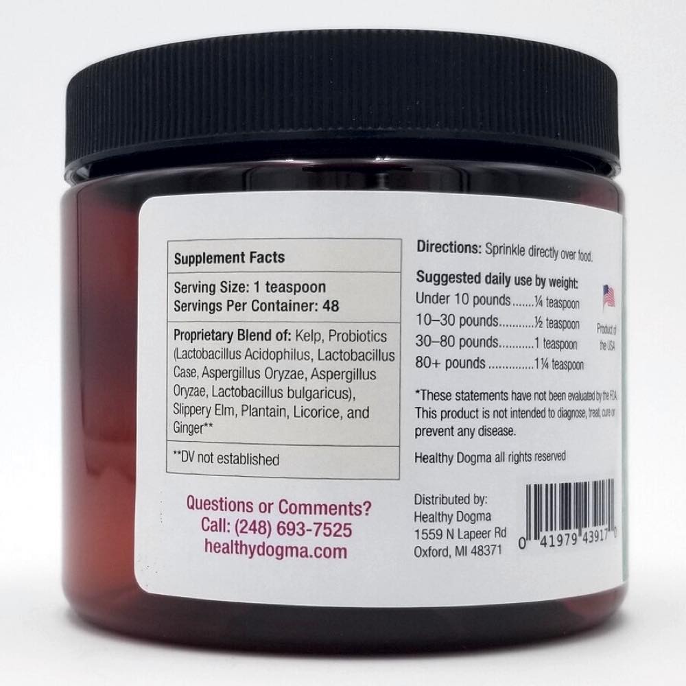 Healthy Dogma K9 Probiotix Digestive Health Dog Supplement 6.5oz - Kohepets