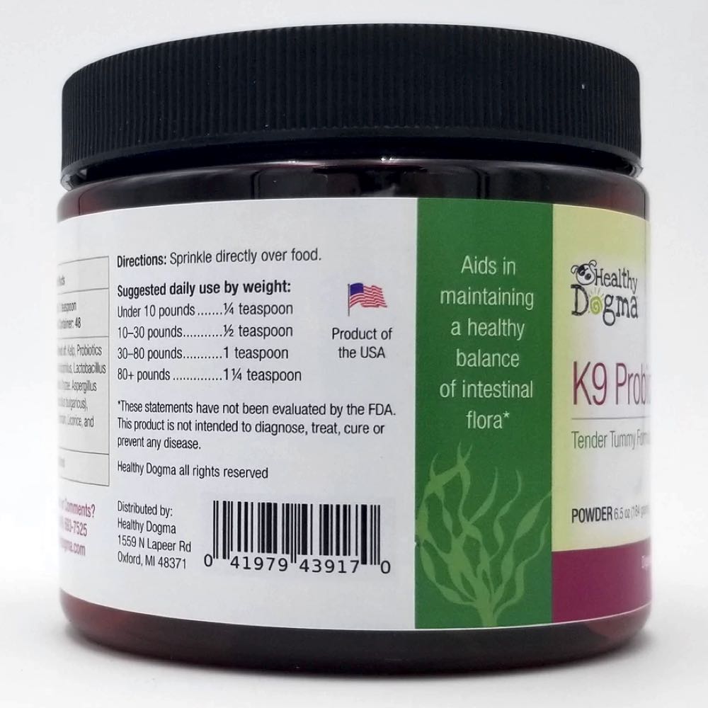Healthy Dogma K9 Probiotix Digestive Health Dog Supplement 6.5oz - Kohepets