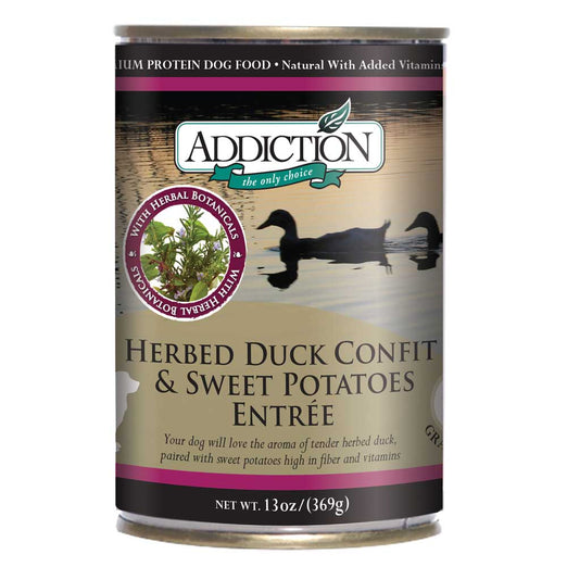 Addiction Herbed Duck Confit & Sweet Potatoes Entree Canned Dog Food 368g - Kohepets